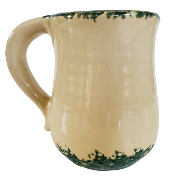 Buttermilk Acres Coffee Mug 12 oz Pinecone Pottery Spongeware USA Vintage - Picture 4 of 11